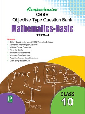 cover image of Comprehensive CBSE Objective Type Question Bank Mathematics X Basic (Term-I)